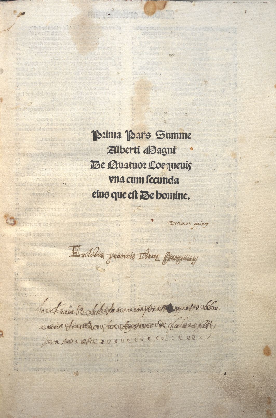 ALBERTUS MAGNUS